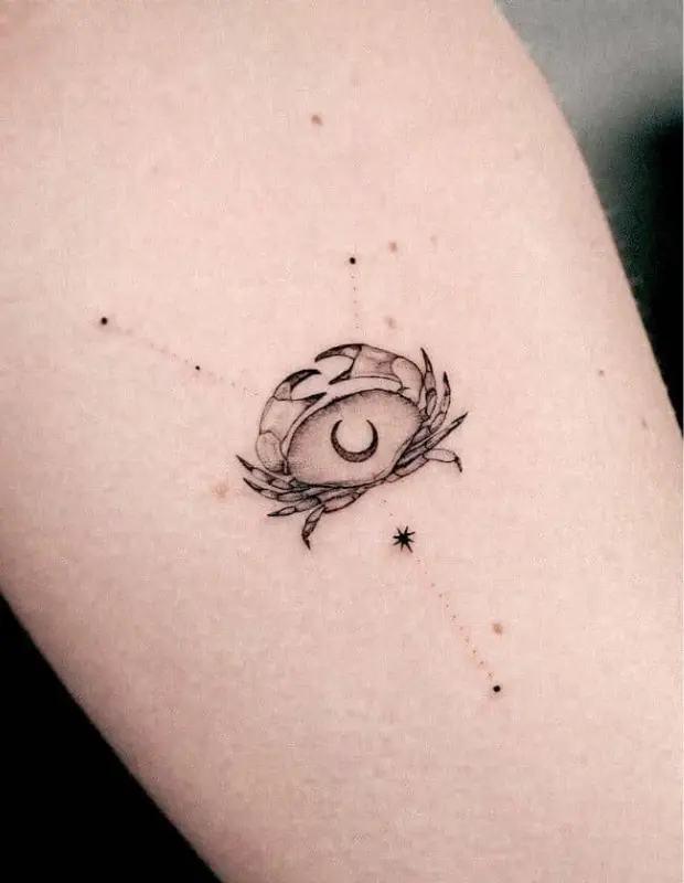 Cancer and Leo constellation tattoo - Tattoogrid.net