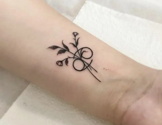 floral cancer zodiac tattoo